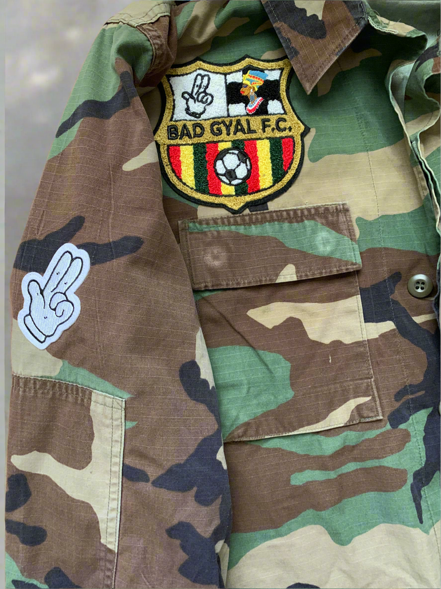 Bad Gyal Tings Camouflage Army Military Jacket
