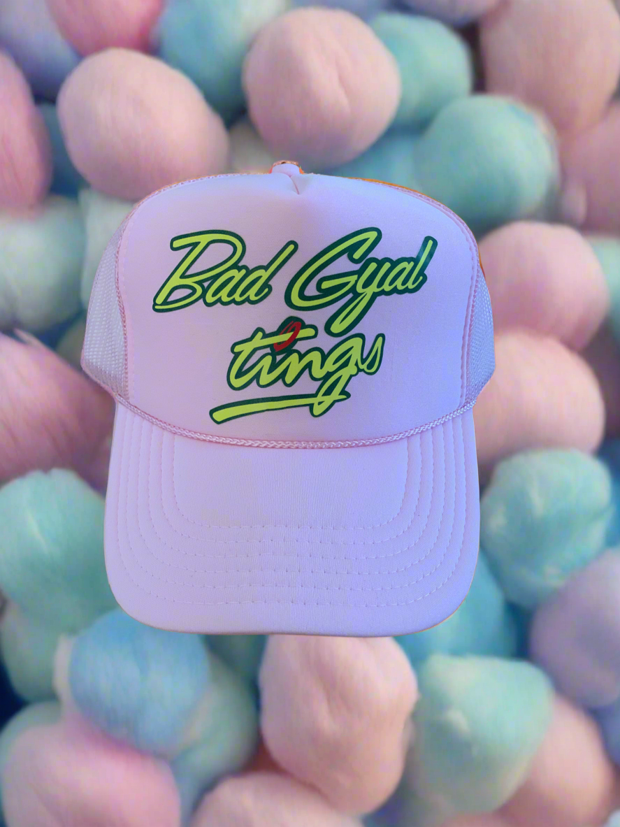 Bad Gyal Tings Trucker Hat All Pink