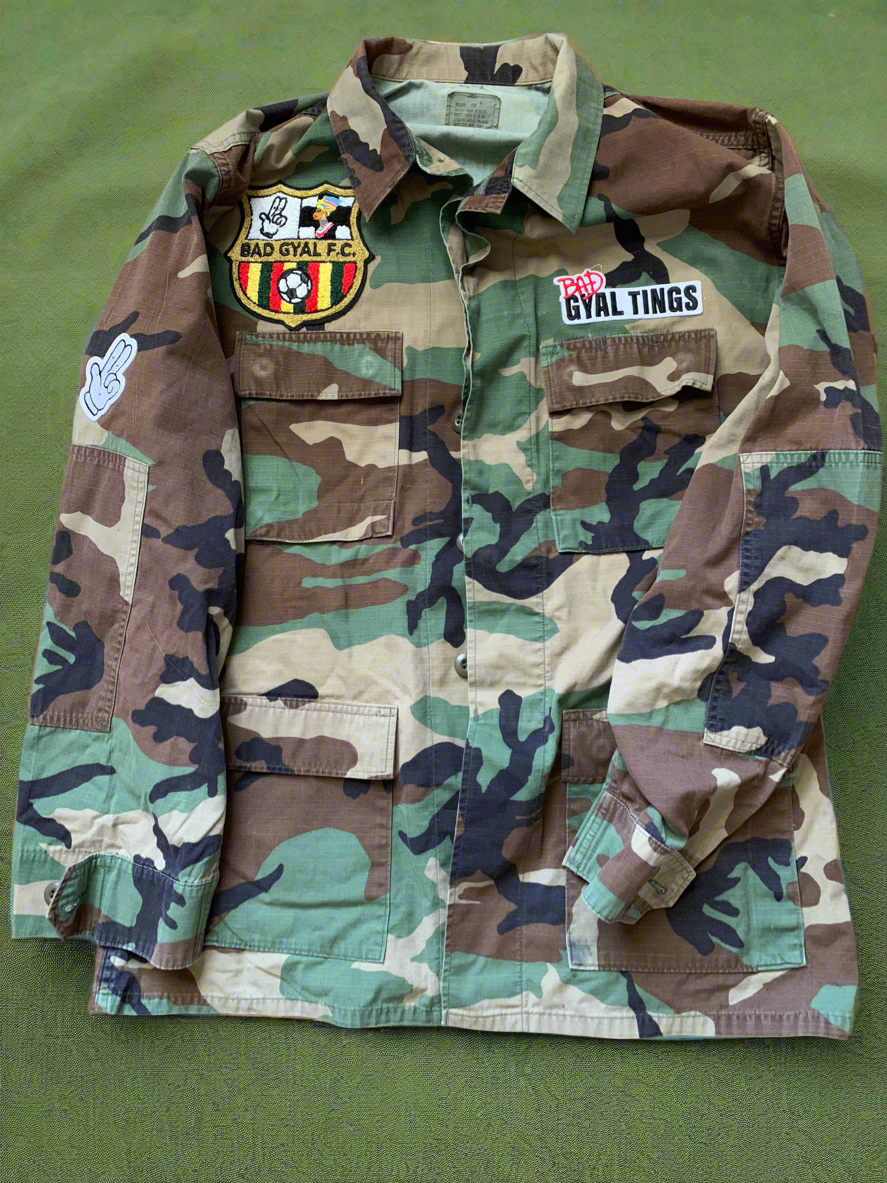 Bad Gyal Tings Camouflage Army Military Jacket