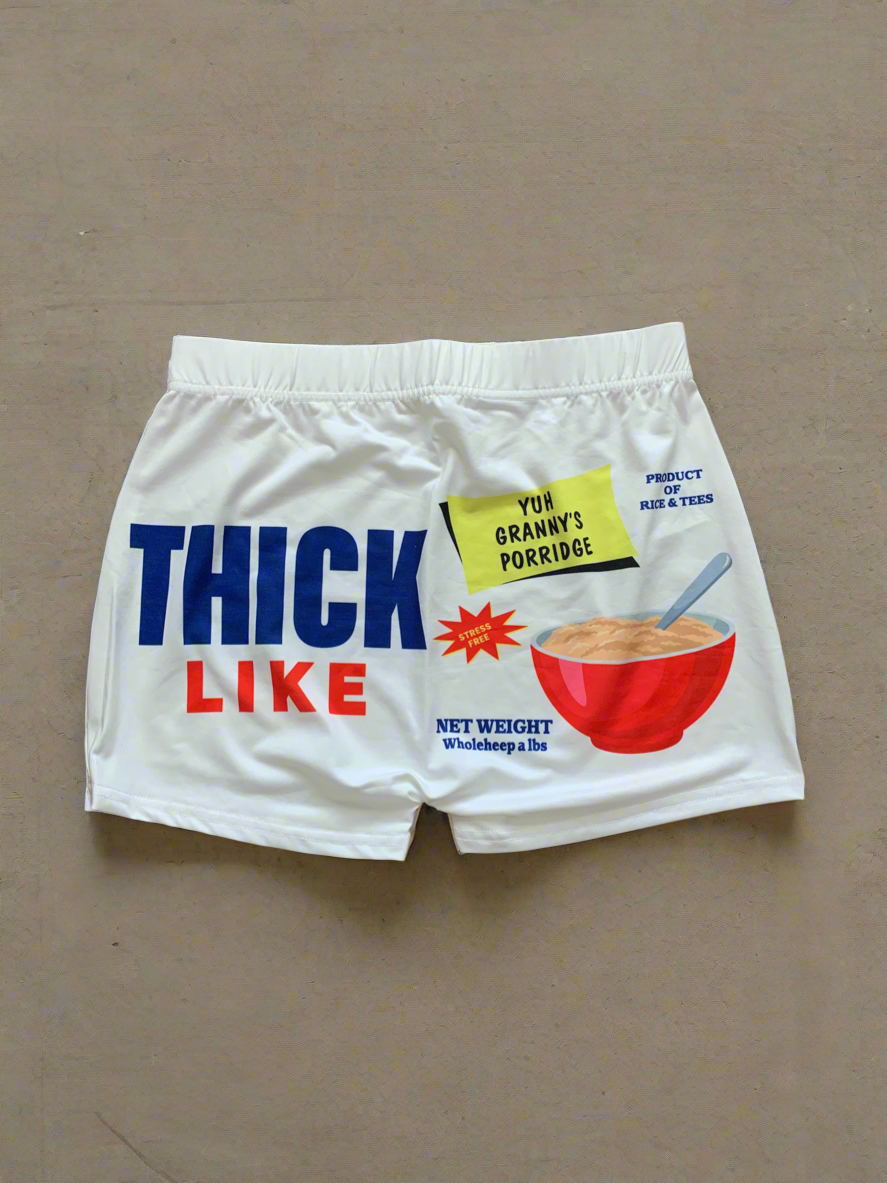 Thick Like Yuh Granny’s Porridge Batty Writer Shorts