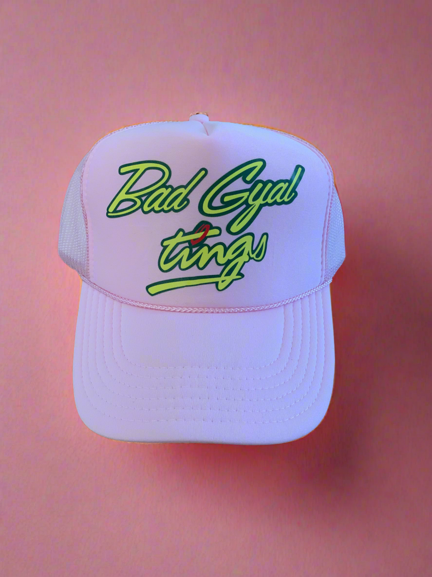 Bad Gyal Tings Trucker Hat All Pink