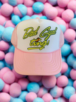 Bad Gyal Tings Trucker Hat Pink and White