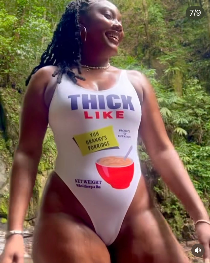 Thick Like Yuh Granny’s Porridge swimsuit