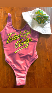 Bad Gyal Tings 1pc swimsuit Pink Grapefruit