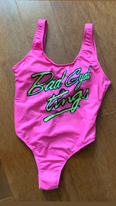 Bad Gyal Tings 1pc swimsuit Pink Citrus Grapefruit
