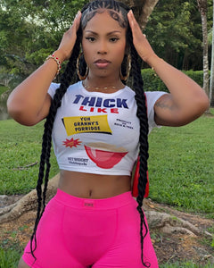 THICK Like Yuh Granny’s Porridge Cropped tee