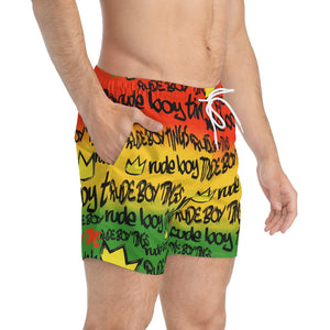 RUDE BOY TINGS Swim Trunks (RED, GOLD, GREEN)