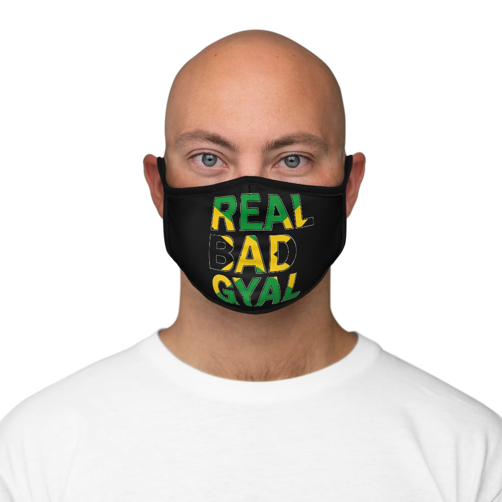 REAL BAD GYAL JAMAICA Fitted Polyester Face Mask