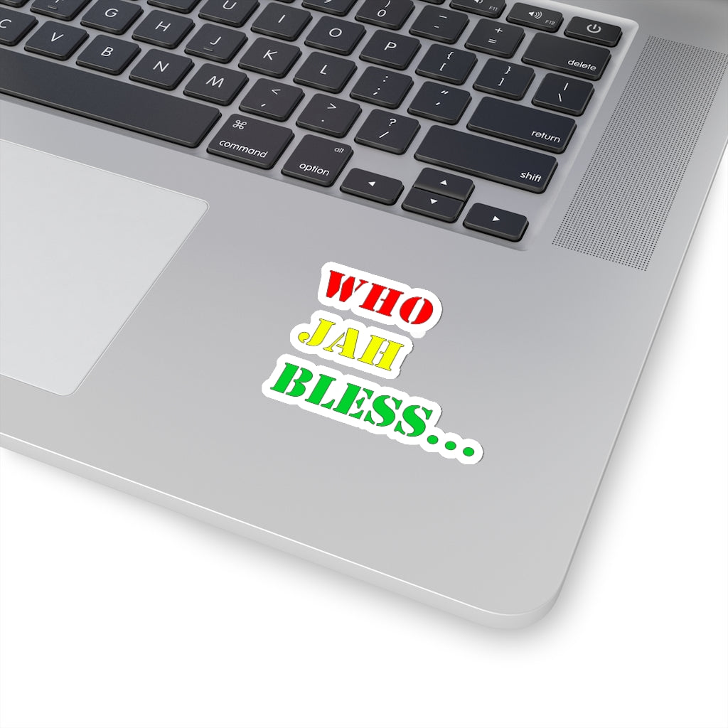 WHO JAH BLESS Kiss-Cut Stickers