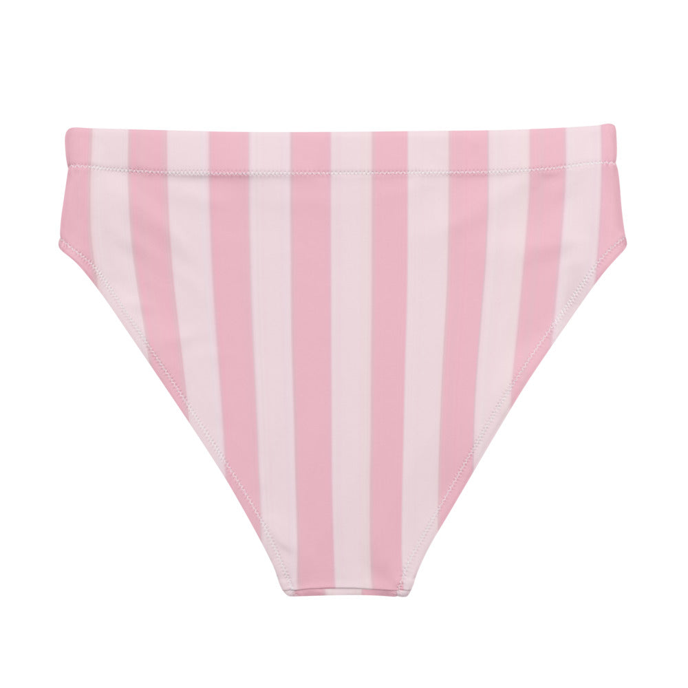 BAD GYAL TINGS SECRET Recycled high-waisted bikini bottom (PINK)