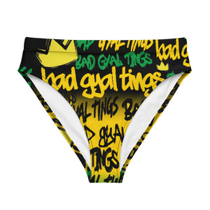 BAD GYAL TINGS (Jamaican Colors) high-waisted bikini bottom