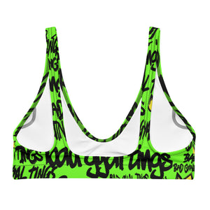 BAD GYAL TINGS  padded bikini top (BRIGHT GREEN)