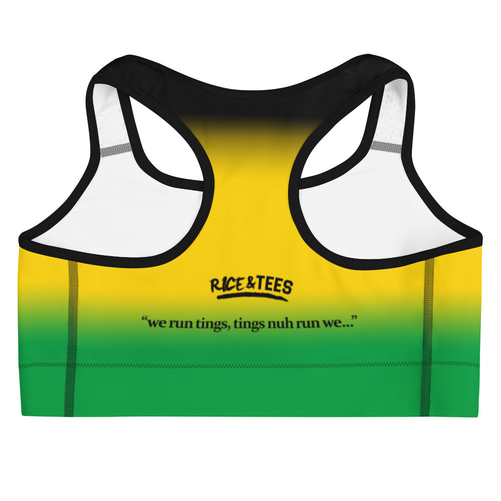 BAD GYAL TINGS (Jamaica Colors) Sports bra
