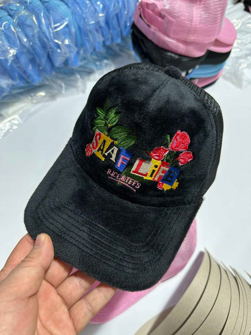 Saaf Life (Soft Life) Velvet Trucker Hat