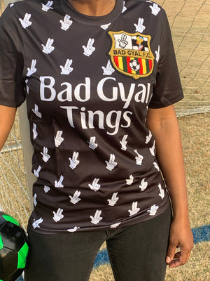 Bad Gyal Tings Soccer Jersey (Away-black)