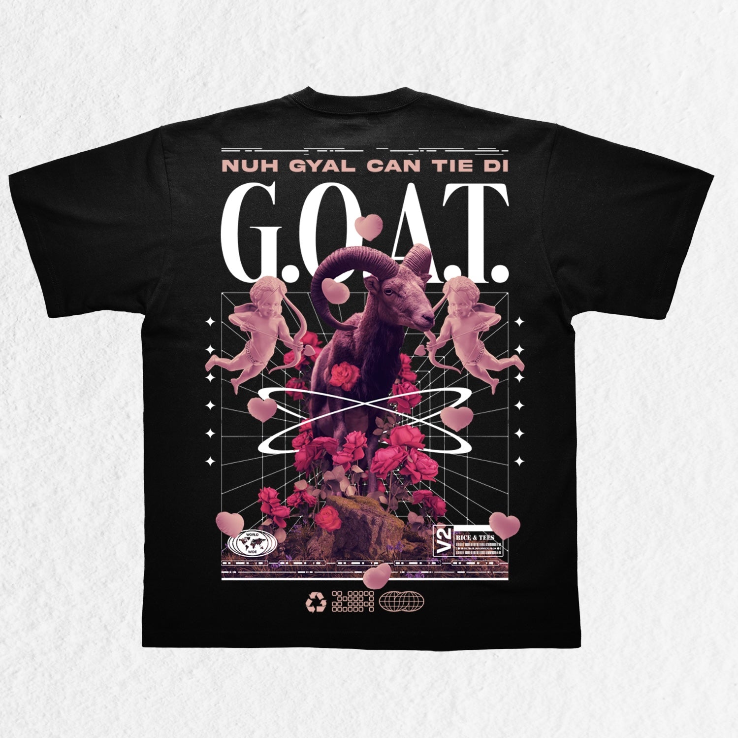 CAN’T TIE THE G.O.A.T Unisex oversized heavyweight t-shirt
