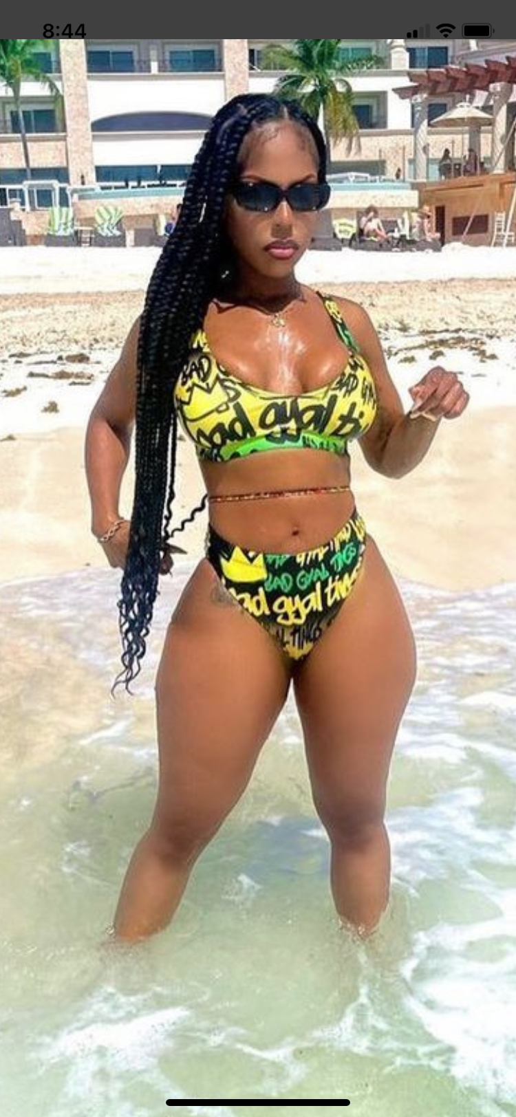 BAD GYAL TINGS (Jamaican Colors) high-waisted bikini bottom