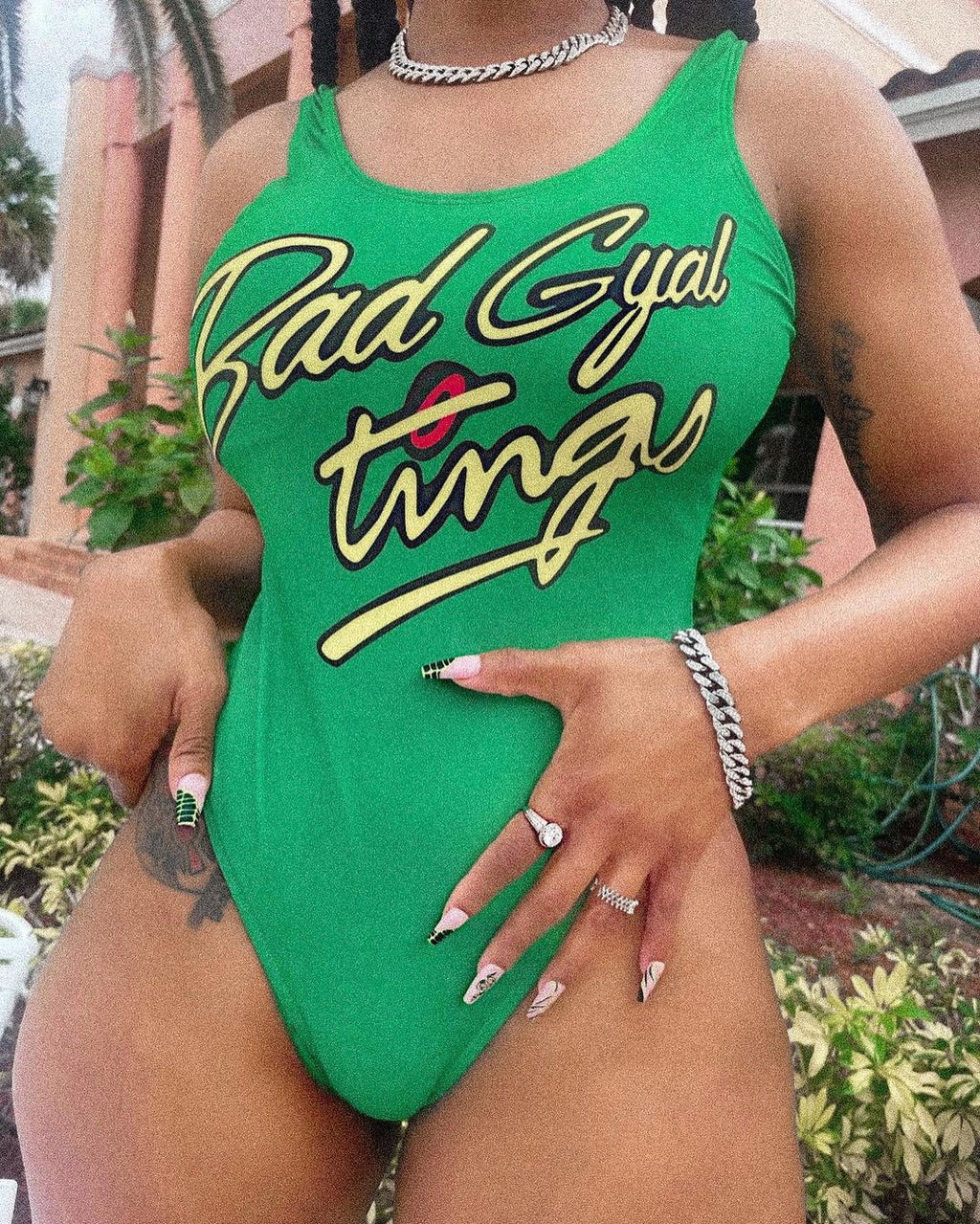 Bad Gyal Tings Citrus One Piece Swimsuit