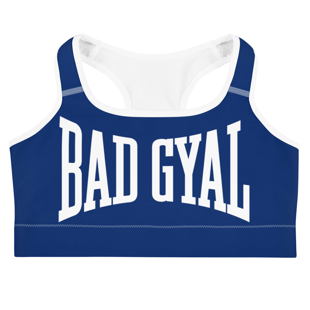 BAD GYAL NUH TEK BADUP Sports bra (BLUE)